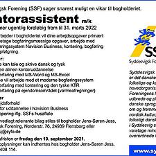 Sydslesvigsk Forening søger en vikar til bogholderiet: