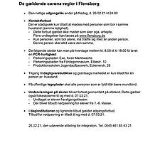 Flensborg by har nu udgivet de gældende corona-regler på dansk (på grund af tekniske udfordringer nu&hellip;