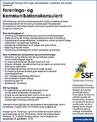 Stillingsopslag: SSF søger forenings- og kommunikationskonsulent
