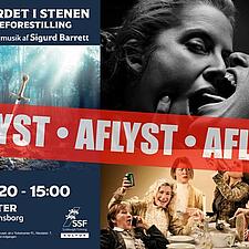 TRE AFLYSNINGER
Corona-restriktionerne gør desværre, at vi har aflyst følgende tre forestillinger:
&hellip;