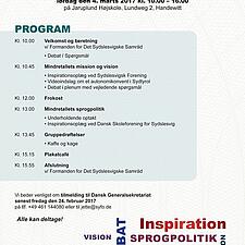 Tilmelding til Dansk Generalsekretariat senest fredag den 24. februar 2017.

Ring til Jette Hanisch&hellip;
