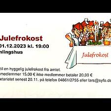 Husk tilmelding til julefrokosten
Vi glæder os til at se jer😊