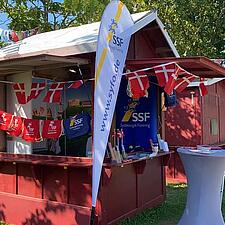 Så er Sydslesvigsk Forening klar til at vise flag på NØRDEN festivalen i SLESVIG. 👍🏻