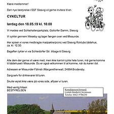 SSF SLESVIG INVITERER TIL CYKELTUR