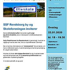 INFORMATIONSAFTEN OM EFTERSKOLEOPHOLD I ET SAMARBEJDE MED SKOLEFORENINGEN OG SSF RENDSBORG BY
FOR&hellip;
