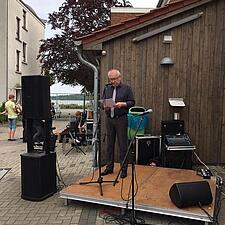 Landsformanden for Sydslesvigsk Forening, Jon Hardon Hansen, holder festtale på SSF distrktiterne&hellip;