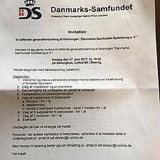Så er vi klare til den stiftende generalforsamling af foreningen " Danmarks- Samfundet Sydslesvig e.&hellip;