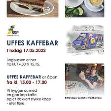SÅ' DET KAFFETID IGEN!

Uffes Kaffebar er åben på tirsdag.