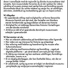 SSF SØGER EN NY LEDER TIL DANEVIRKE MUSEUM

Sydslesvigsk Forening (SSF) leder efter en ny chef til&hellip;