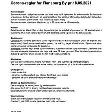 Flensborg by har sendt os de aktuelle Corona-regler på dansk. Dem deler vi gerne: