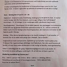 Sommerudflugt med grænseforeningen den 27. juni fra 13 til ca. 19
Vi skal se grænsemuseet i&hellip;