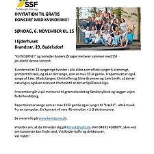 GRATIS KONCERT MED KVINDERNE
SØNDAG, 6. NOVEMBER 2022 KL. 15 I EJDERHUSET BYDELSDORF