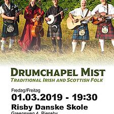 DRUM CHAPEL MIST spiller 
Fredag 1. marts kl. 19.30 på
Risby Danske Skole