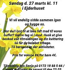 PÅSKEFROKOST I EJDERHUSET
SØNDAG 27. MARTS KL. 11
SSF RENDSBORG BY INVITERER