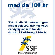 TILLYKKE TILLYKKE TILLYKKE...
...med de 100 år, kære Dansk Skoleforening for Sydslesvig. 

Det&hellip;
