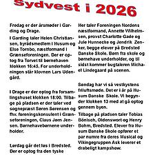 OM FÅ DAGE ER DER ÅRSMØDER

Om ikke ret længe er der årsmøder i Garding, Drage, Bredsted og Husum. 
&hellip;
