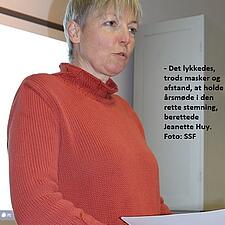 - STEMNINGEN VAR DER
- Det var en lidt underlig måde at holde årsmøde på, sagde Jeanette Huy på&hellip;