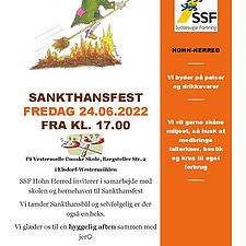 SANKTHANSFEST I VESTERMØLLE 
FREDAG, 24. JUNI KL. 17
