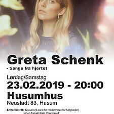 Gretha Schenk synger på Husumhus lørdag den 23. februar, klokken 20:00

Med hjertet lige på tungen&hellip;
