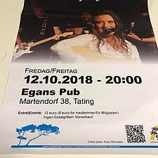 Kom og vær med til en rigtig god koncert i Egans Pub i Tating!