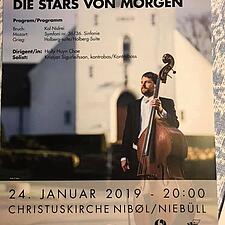 Symfoniorkester i christuskirken i Nibøl den 24.01. kl. 20
Pris medlemmer 14,- Euro