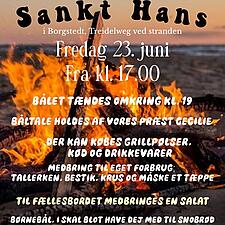 SSF RENDSBORG BY INVITERER TIL SANKTHANSFEST VED STRANDEN I BORGSTEDT 23. JUNI FRA KL. 17