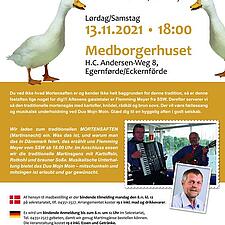 TRADITION OG HYGGE -  SSF EGERNFØRDE INVITERER TIL MORTENS AFTEN LØRDAG 13. NOVEMBER KL. 18
Aftenes&hellip;