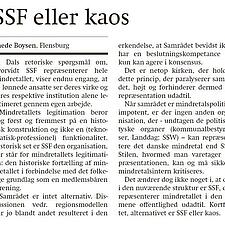 Hvad siger du til påstanden i Thede Boysens læserbrev i Flensborg Avis fra mandag den 18. maj? SSF&hellip;