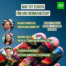 Den 13.10. kl. 19 afholder europaparlamentarikeren Rasmus Andresen townhall-debatten "Was tut Europa&hellip;