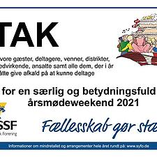 TAK FOR EN SÆRLIG OG BETYDNINGSFULD ÅRSMØDEWEEKEND 2021
SSF siger tak til vore gæster, deltagere,&hellip;